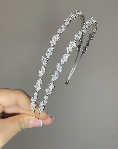 ZİRKON TAŞLI İKİ SIRA TAÇ