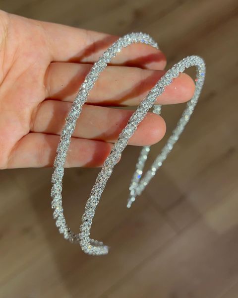 GÜMÜŞ RENK SARMAL ÇİFT SIRA TAÇ