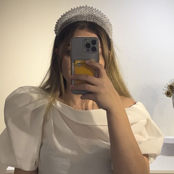 Zirkon Taşlı Markiz Gelin Tacı