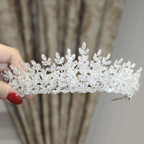 LİSA BÜYÜK BOY ZİRKON GELİN TACI