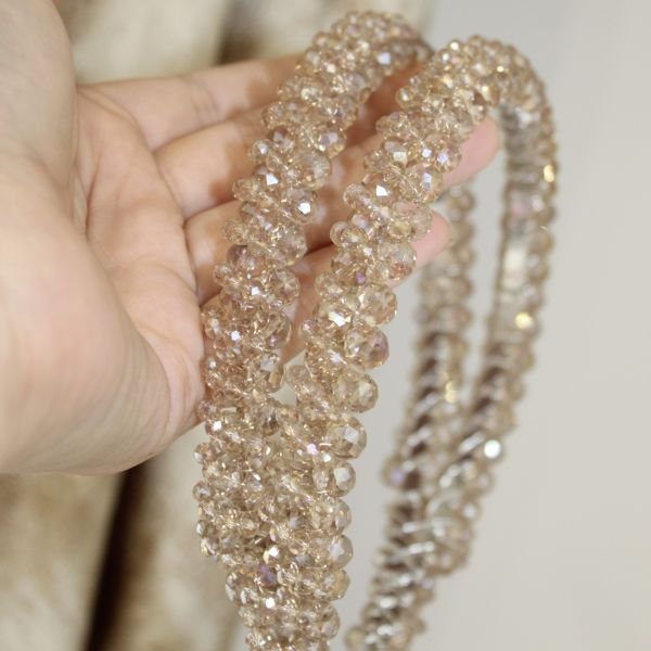 PUDRA KRİSTALLİ ÇİFT SIRA TAç