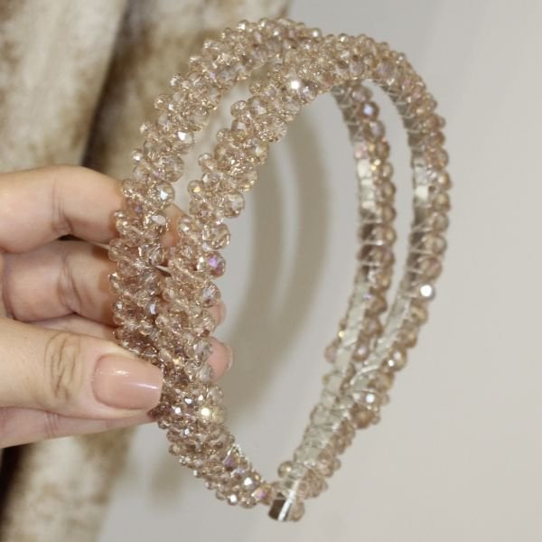 PUDRA KRİSTALLİ ÇİFT SIRA TAç
