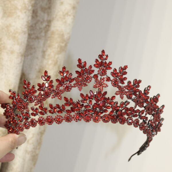 FLOWER KIRMIZI GELİN TACI