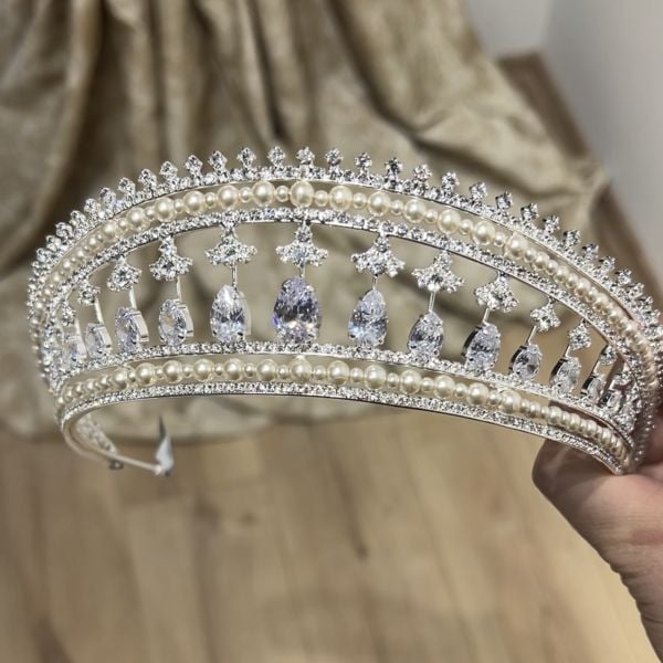 DİANA ZİRKON GELİN TACI