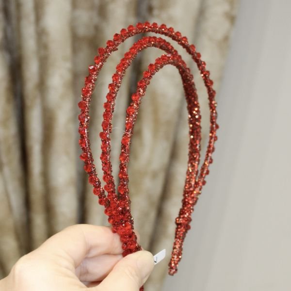 KIRMIZI TASARIM SAÇ AKSESUARI