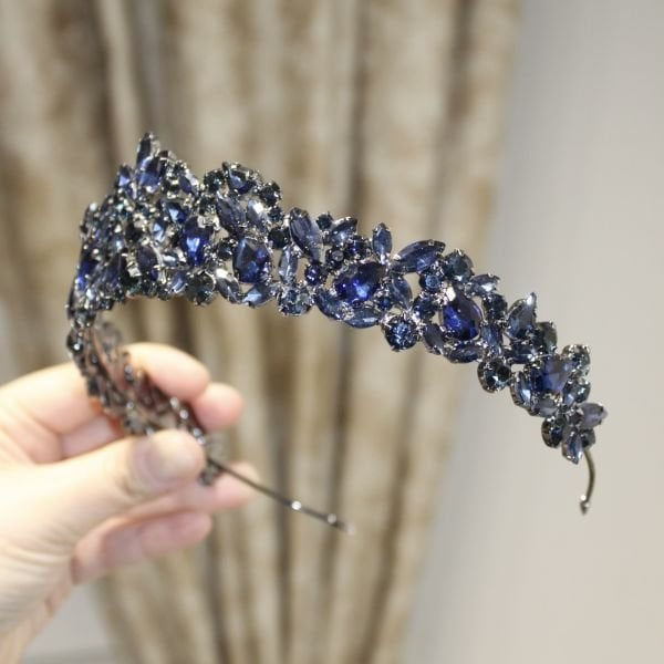 LACİVERT GELİN TACI