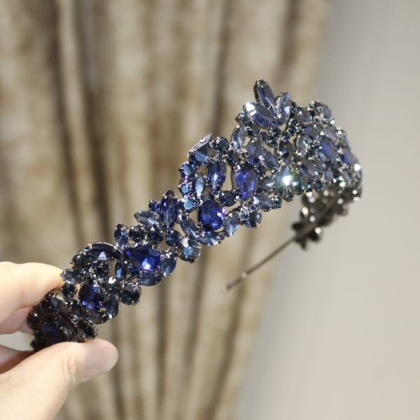 LACİVERT GELİN TACI