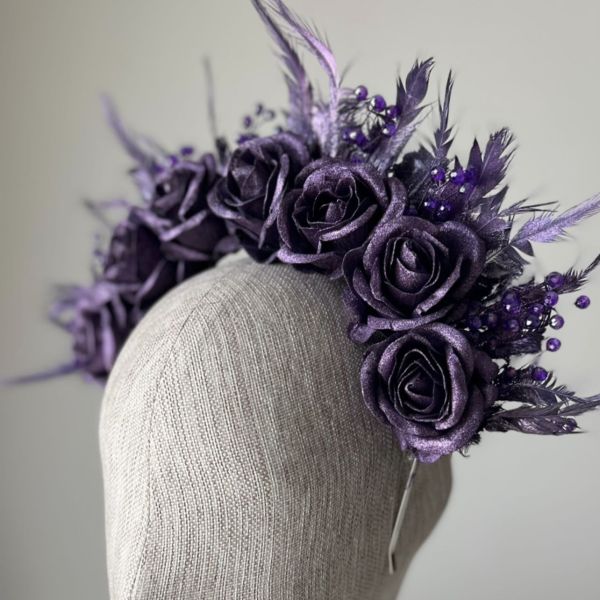 MOR GÜLLÜ TASARIM TAÇ