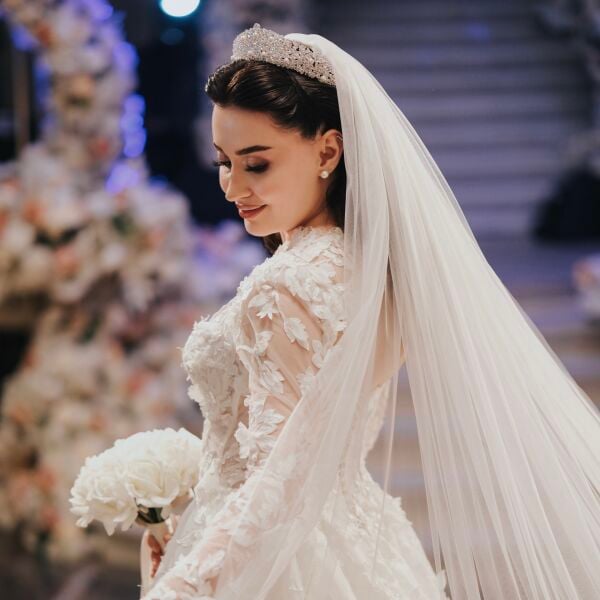 T-3760 ZİRKON İNCİLİ GELİN TACI