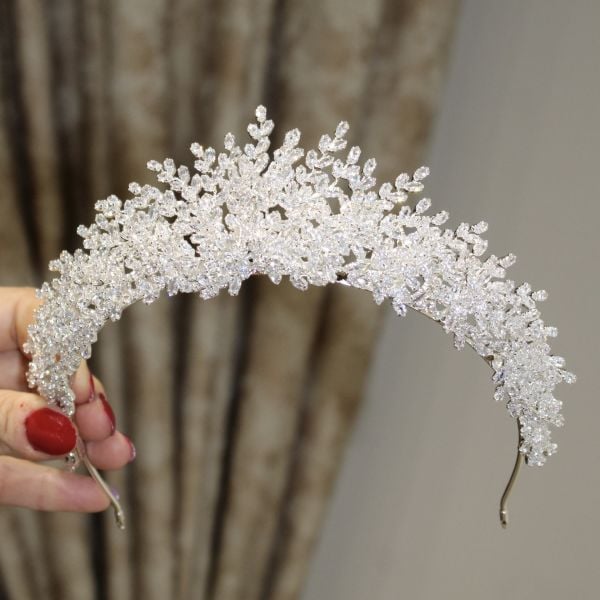 ANASTASİA ORTA BOY ZİRKON GELİN TACI