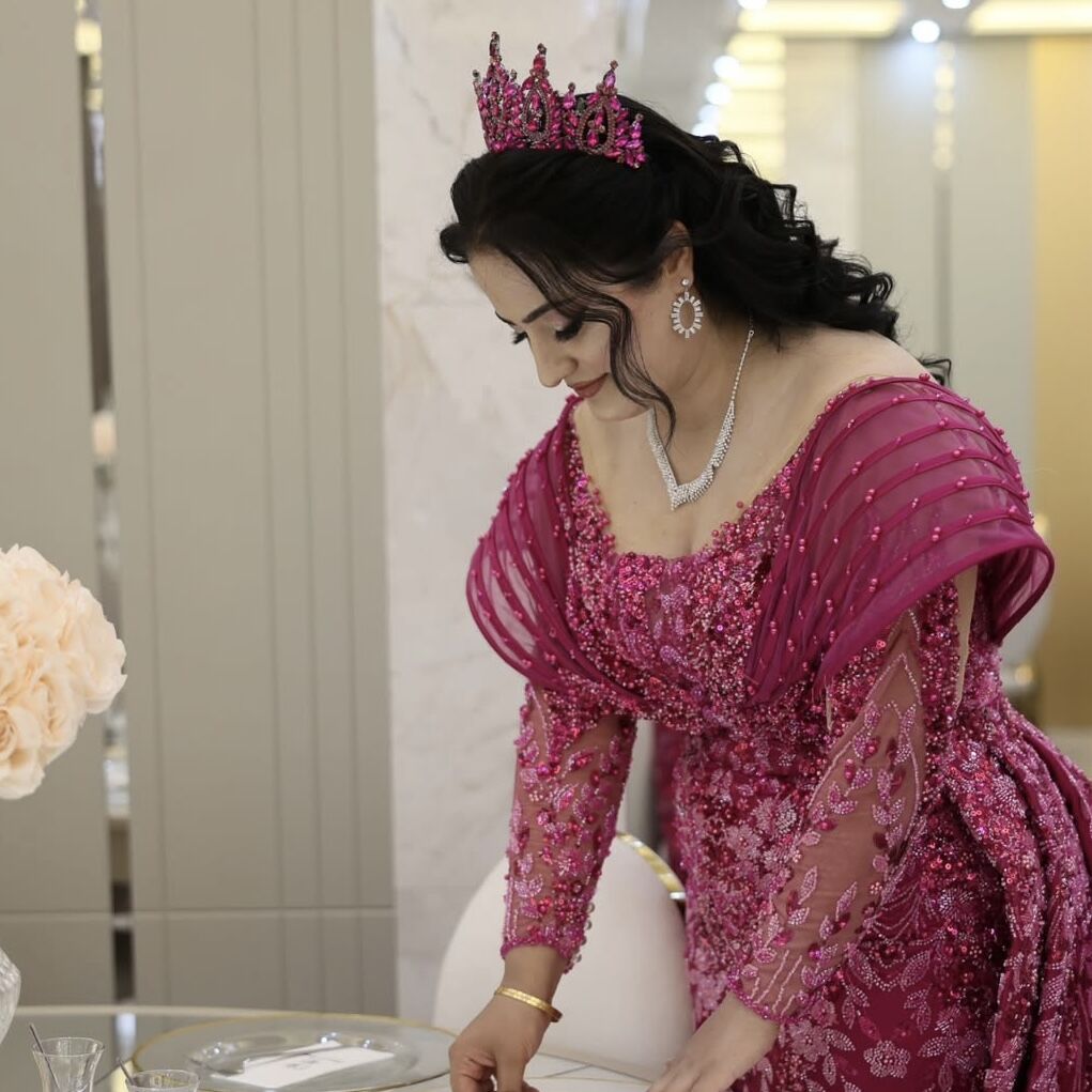 N-1062 FUŞYA PEMBE GELİN TACI